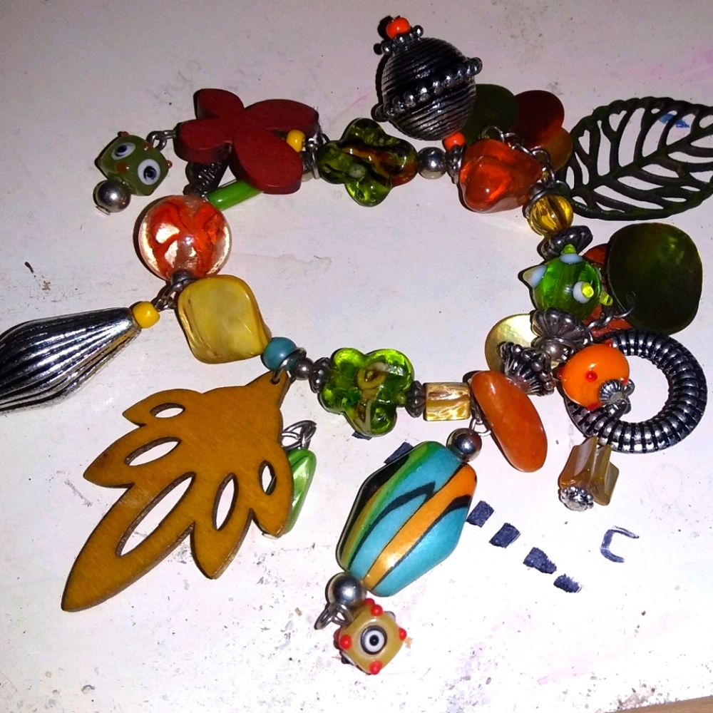 Leaves necklace and bracelet
